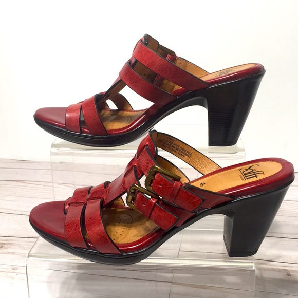 Sofft red sandal heels Sascha - Picture 3 of 11